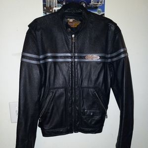 Harley Davidson Leather Jacket Mens Small